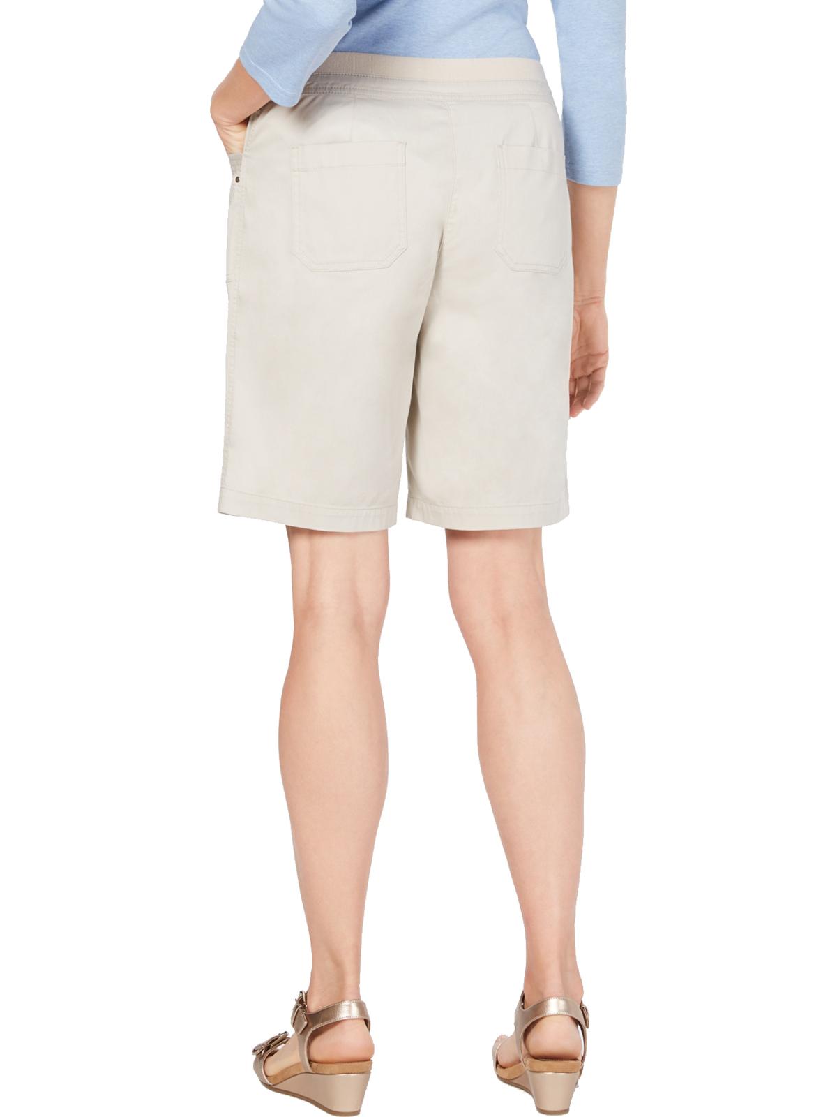 Karen Scott Women's Knit Waistband Bermuda Shorts Gray Size 16