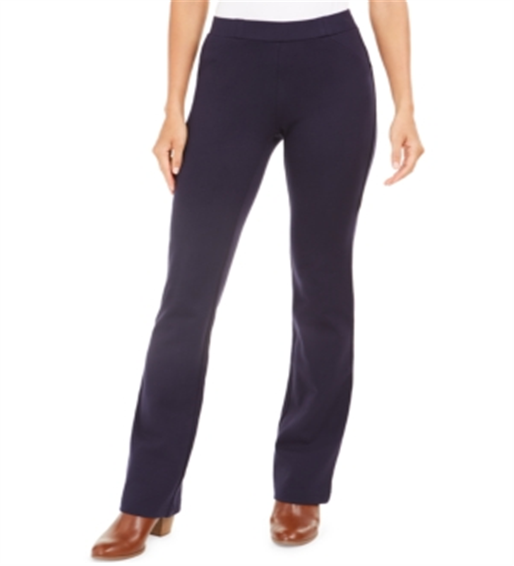 Style & Co Women's Comfort Waist Bootcut Pants Navy Size Petite S