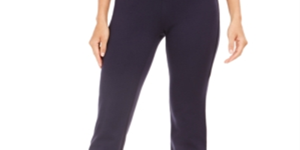 Style & Co Women's Comfort Waist Bootcut Pants Navy Size Petite S