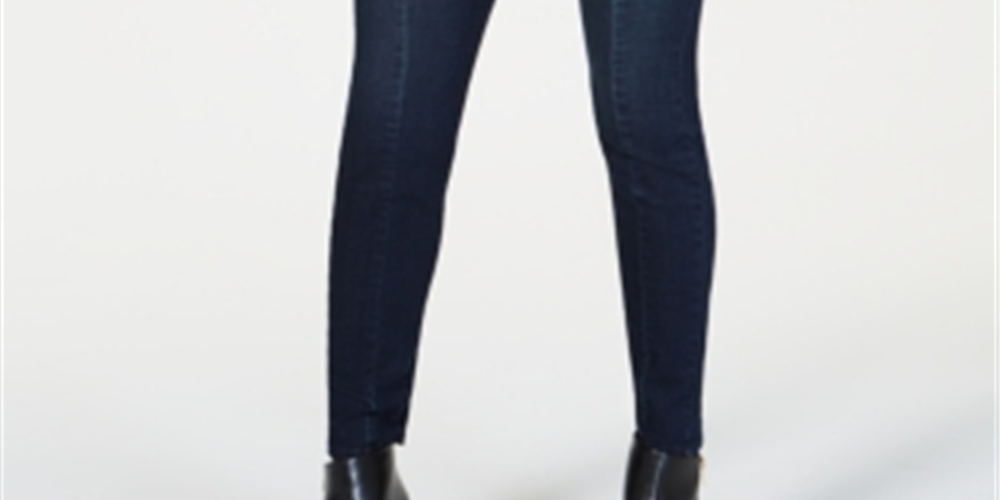 INC International Concepts Women's Pull On Skinny Jeans Blue 16 Petite