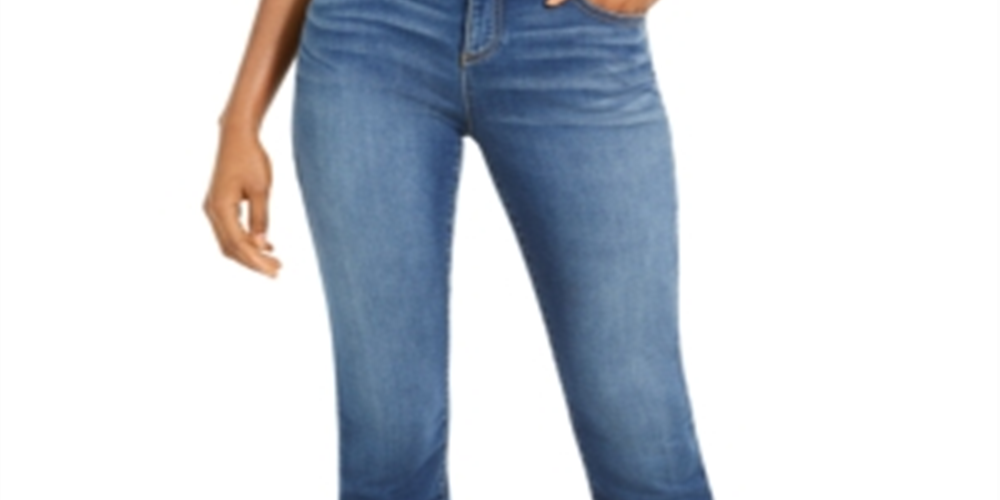 INC International Concepts Women's Finity Stretch Bootcut Jeans Blue Size 8 Petite