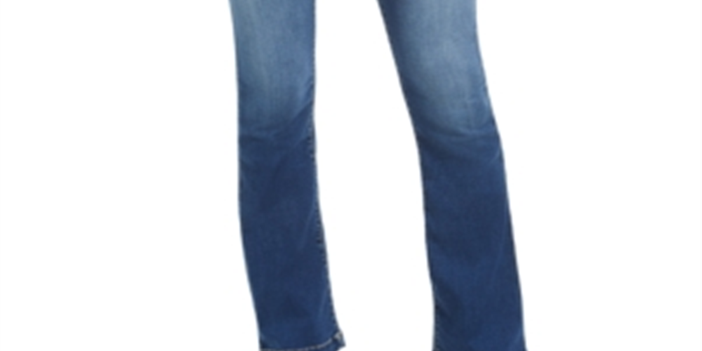 INC International Concepts Women's Finity Stretch Bootcut Jeans Blue Size 8 Petite