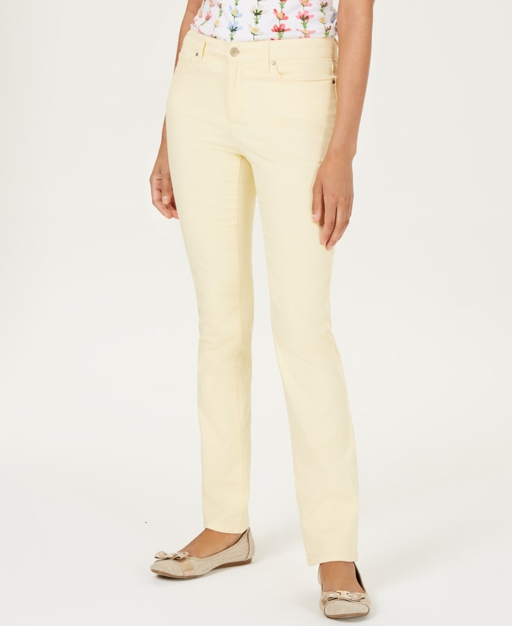 Charter Club Women's Lexington Straight Leg Jeans  Yellow Size 6