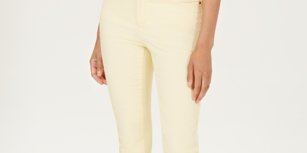 Charter Club Women's Lexington Straight Leg Jeans  Yellow Size 6