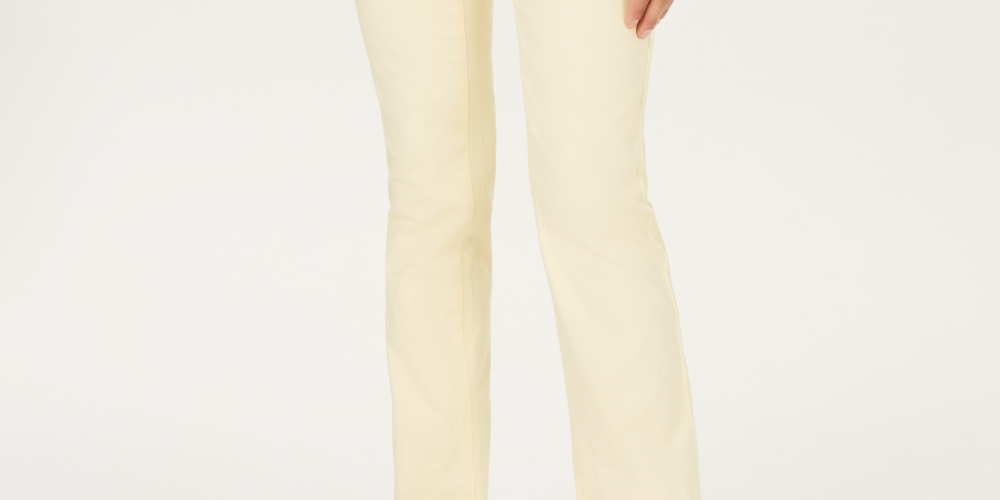 Charter Club Women's Lexington Straight Leg Jeans  Yellow Size 6