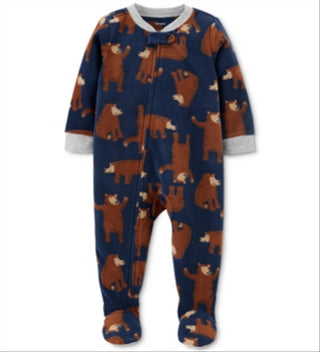 Carter's Baby Boy's 1 Pc Footed Fleece Bear Pajama Blue Size 24MOS