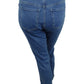 Charter Club Women's Plus Lexington Tummy Control Straight-Leg Jeans Blue Size 14 W