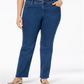 Charter Club Women's Plus Lexington Tummy Control Straight-Leg Jeans Blue Size 14 W