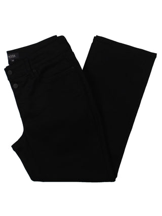 NYDJ Women's Marilyn Mock Fly Skinny Ankle Jeans Black Size 0