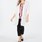 JM Collection Women's Open Front Crochet Duster White Size Petite