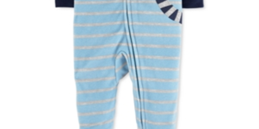Carter's Baby Boy's Tiger Fleece Sleep 'N' Play Footed Coveralls Blue Size 9MOS