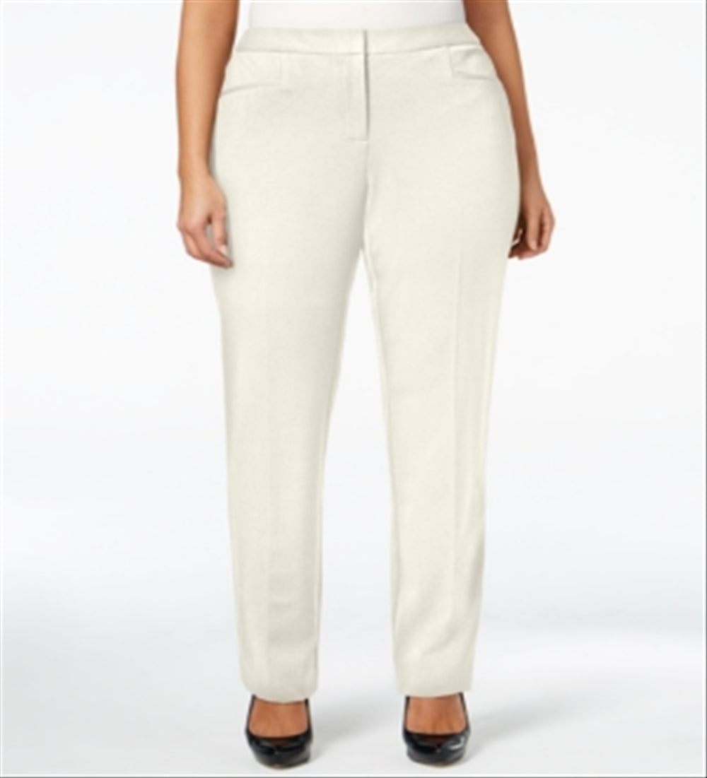 Alfani Women's Plus Modern StraightLeg Pants Brown Size 16W