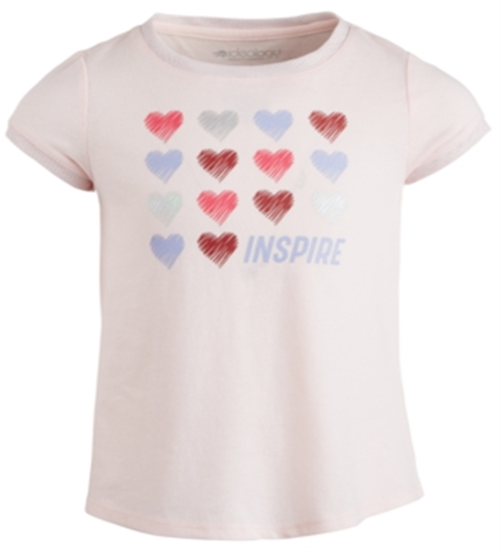 Ideology Toddler Girl's Hearts Print T-Shirt Pink Size 3T