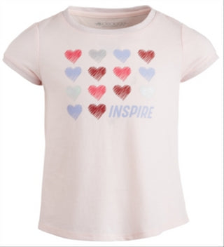 Ideology Toddler Girl's Hearts Print T-Shirt Pink Size 3T