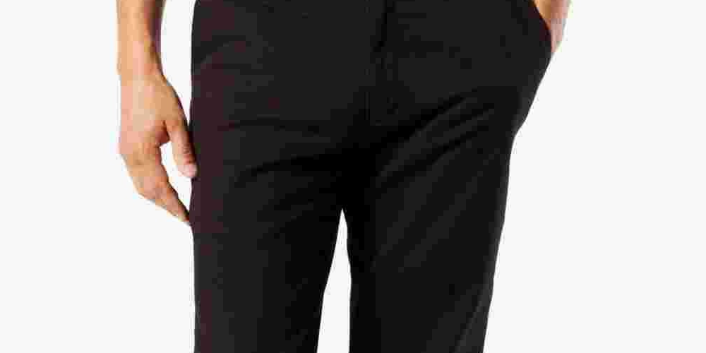Dockers Men's Easy Classic Fit Khaki Stretch Pants Black Size 38X32