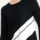 Alfani Women's Striped Asymmetrical Tunic Black Size Petite X-Large
