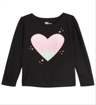 Epic Threads Toddler Girl's Ombre Heart T-Shirt Black Size 3T