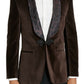 Tallia Men's Velvet Dinner Jacket Brown Size XX-Large