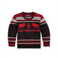Ralph Lauren Little Boy's Reindeer Wool Blend Sweater Black Size 6