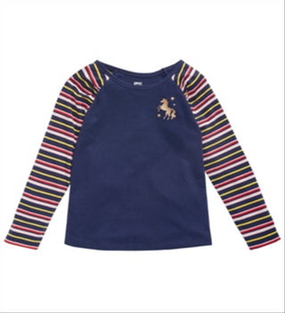 Epic Threads Little Girl's Striped Unicorn T-Shirt Blue Size 6X