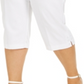 Alfred Dunner Women's Plus Ship Shape Grommet Capris White Size 20W