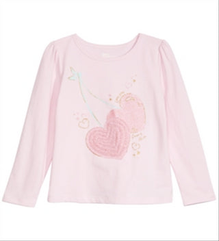 Epic Threads Little Girl's Cherry Hearts T-Shirt Pink Size 6X