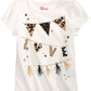 Epic Threads Little Girls Love Flags T-Shirt White Size 6