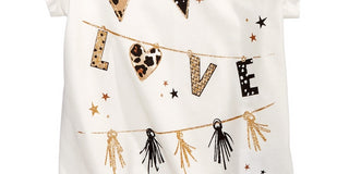 Epic Threads Little Girls Love Flags T-Shirt White Size 6