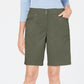 Karen Scott Women's Petite Skimmer Shorts  Green Size 8 P