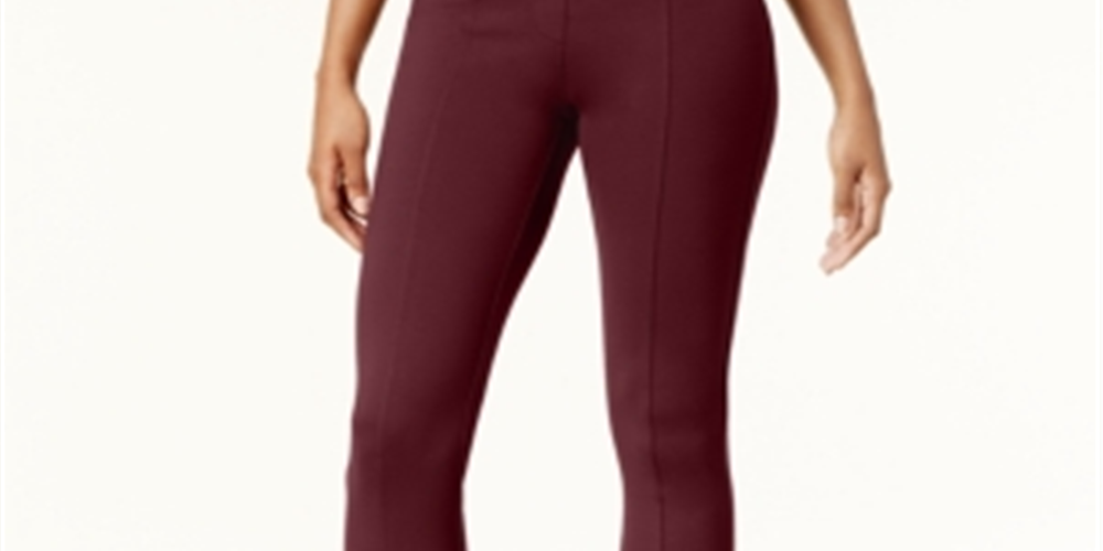 Style & Co Women's Seam Front Ponte Knit Leggings Purple Size Petite L