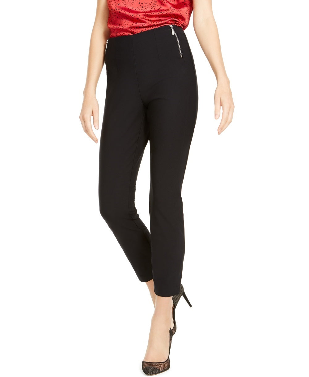 INC International Concepts Women's Side-Zip Skinny Pants Black Size 4 Petite