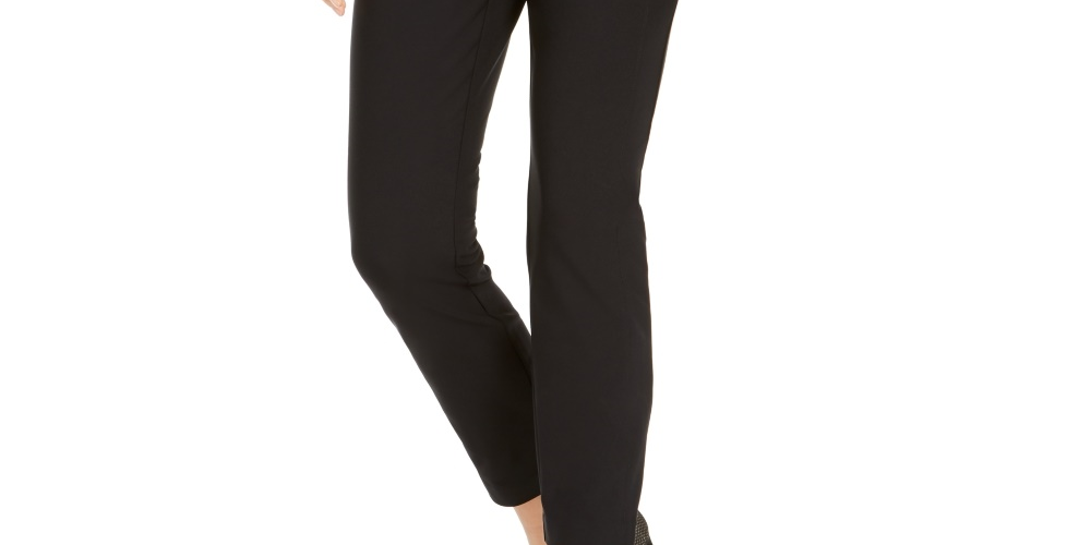 INC International Concepts Women's Side-Zip Skinny Pants Black Size 4 Petite