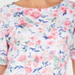 Karen Scott Women's Printed Boat Neck Top White Floral Size Petite S/M