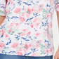 Karen Scott Women's Printed Boat Neck Top White Floral Size Petite S/M