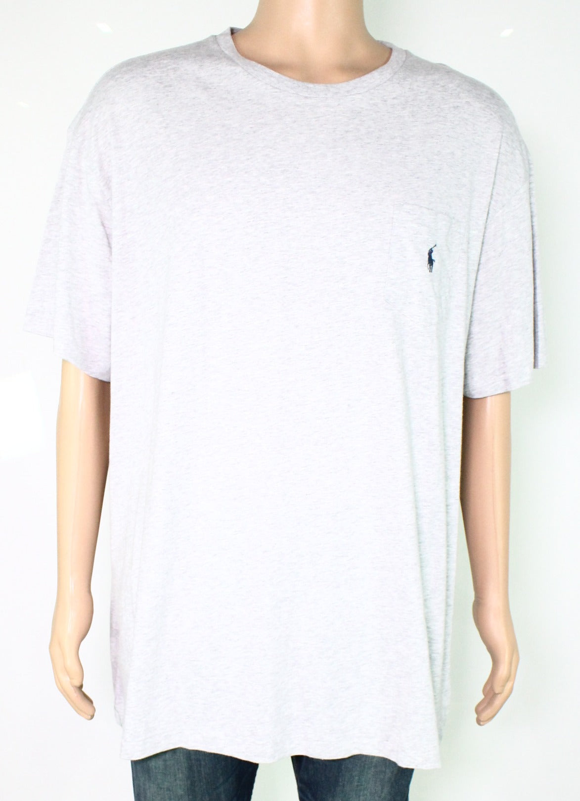 Ralph Lauren Men's Heather Pocket Crew Tee T-Shirt Gray Size Small