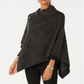 Karen Scott Women's Envelope Poncho Black Size Small