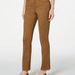 Charter Club Women's Petite Lexington Straight-Leg Jeans Brown Size 16P