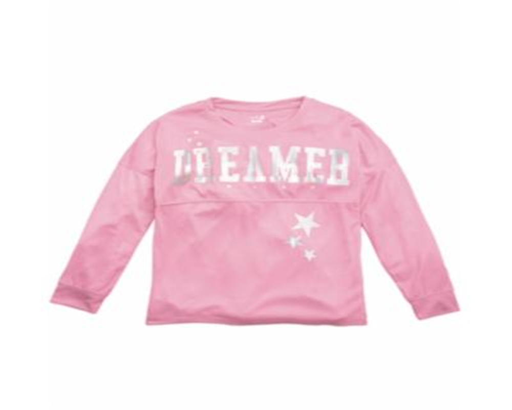 Max & Olivia Little & Big Girl's Dreamer Print Pajama Top Pink Size X-Large