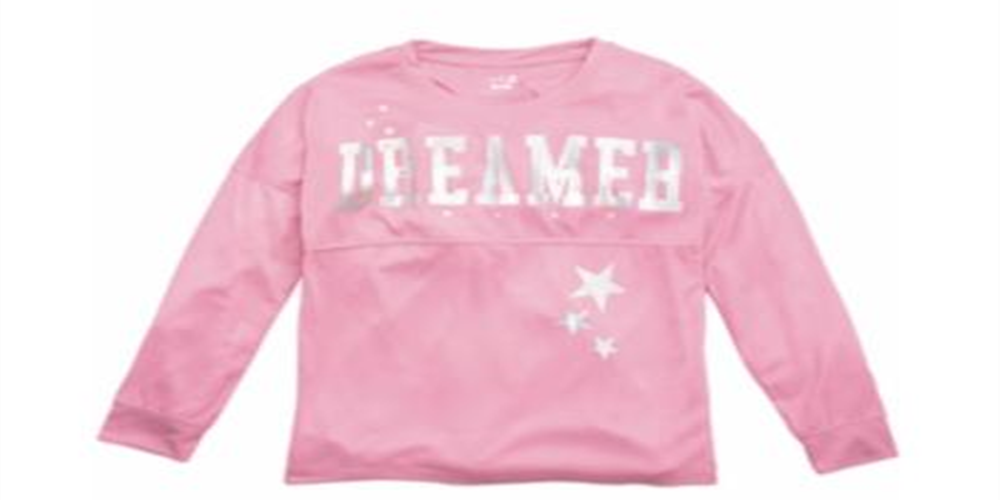 Max & Olivia Little & Big Girl's Dreamer Print Pajama Top Pink Size X-Large