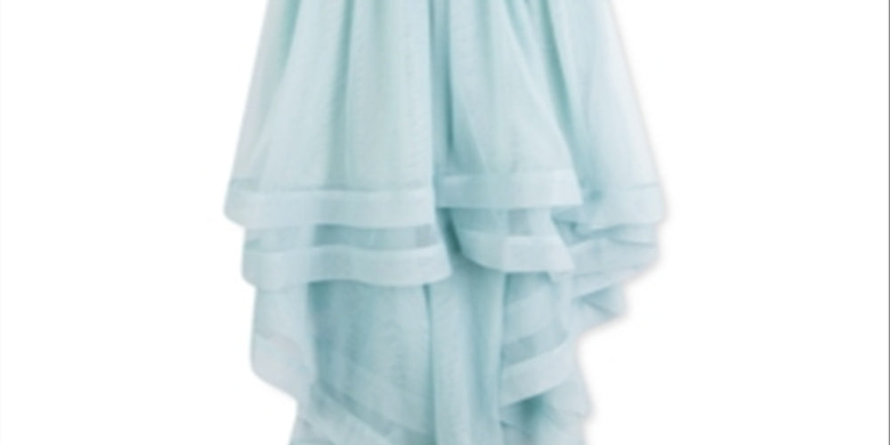 Speechless Big Girl's Plus Embroidered High Low Dress Blue Size 16