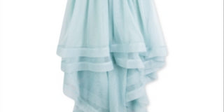 Speechless Big Girl's Plus Embroidered High Low Dress Blue Size 16