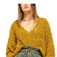 Free People Women's Sunday Shore Cotton Blend Sweater Green Size X-Small