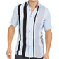 Alfani Men's Regular-Fit Bowler Stripe-Print Shirt  Blue Size Large