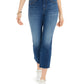 Style & Co Women's Ripped Authentic Cropped Kick-Flare Jeans Blue Size 4