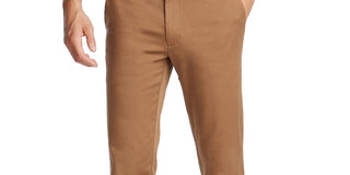 Nautica Men's Classic-Fit Stretch Deck Pants Brown Size 31X32