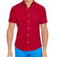 Tommy Hilfiger Men's Wainwright Custom-Fit Solid Shirt Red Size X-Large