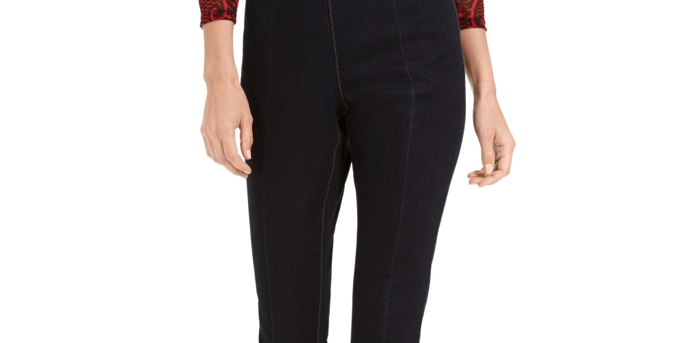 INC International Concepts Women's High-Waist Skinny Cropped Jeans Blue Size 0