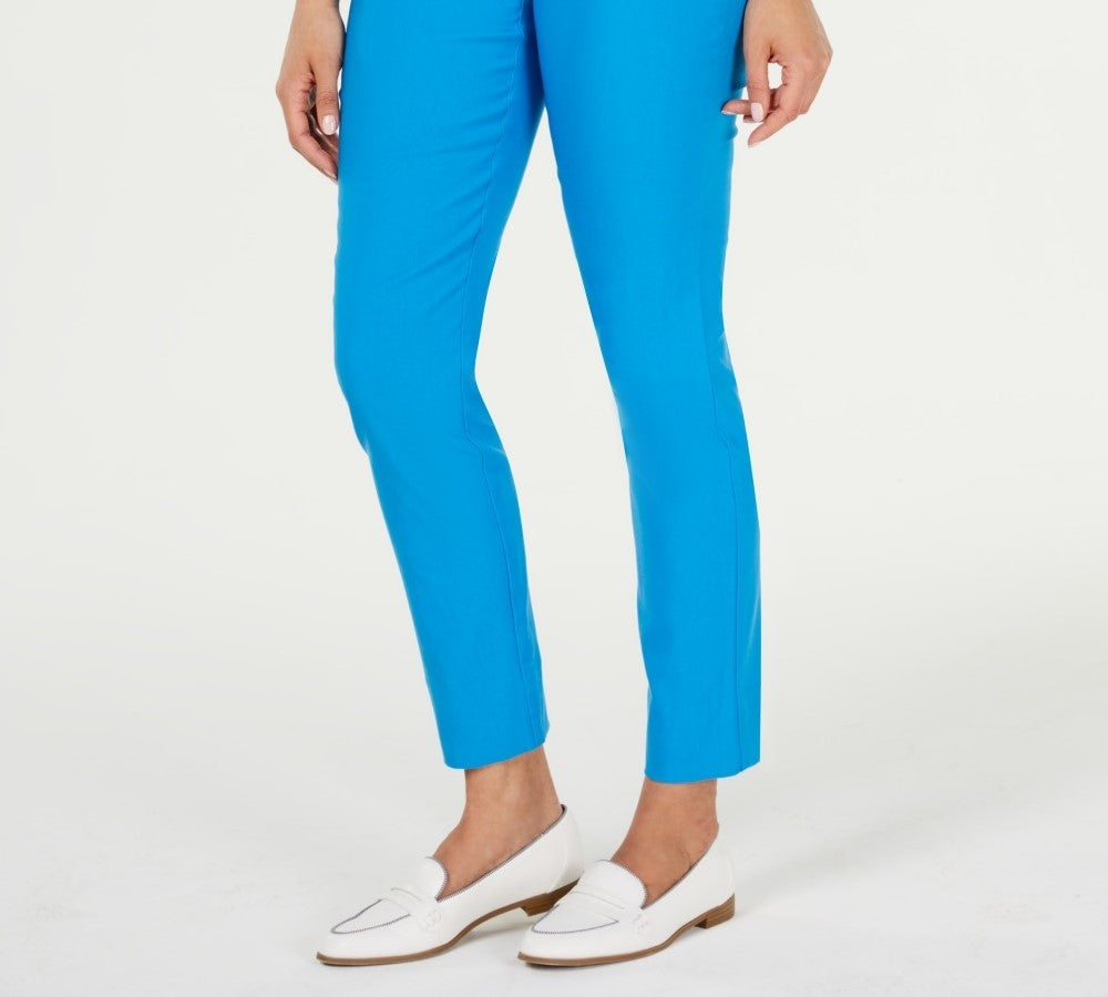 Charter Club Women's Chelsea Tummy Control Skinny-Leg Ankle Pants Blue Size 12