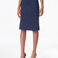JM Collection Women's Rivet-Waist A-Line Skirt  Blue Size X-Large