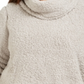 Style & Co Women's Plus Cowlneck Faux Sherpa Sweater Gray Size 0X